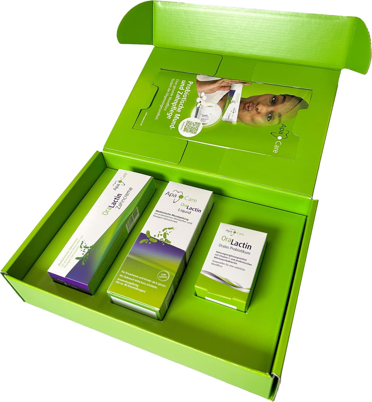 ApaCare OraLactin Prophylaxe Set in Verpackung